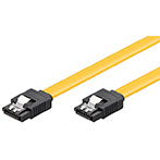 SATA kabel - 10cm (6Gb/s) m/låse-clip