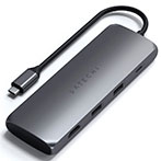 Satechi 100W PD USB-C HYBRID Hub m/M.2 SSD Kabinet (USB-A/USB-C/HDMI) Space Grey