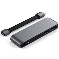 Satechi Mobile Pro 6-i-1 Hub (USB-C/HDMI/USB-A/Kortlser)