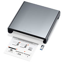 Satechi Monitor Stander m/Hub (3,5mm/USB-A/USB-C/Kortlser) Space Grey