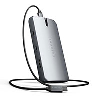 Satechi on-the-Go Multiport Adapter (USB-C/HDMI/VGA/Ethernet/USB-A) Space Grey