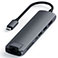 Satechi Slim USB-C MultiPort Adapter (HDMI/Ethernet/USB-A/USB-C/Kortlser) Space Grey