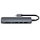 Satechi Slim USB-C MultiPort Adapter (HDMI/Ethernet/USB-A/USB-C/Kortlser) Space Grey