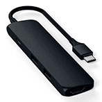 Satechi Slim USB-C MultiPort Adapter (HDMI/USB-A/USB-C) Sort