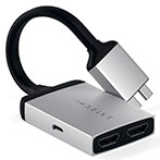 Satechi USB-C Dual HDMI Adapter (USB-C/HDMI) Sølv