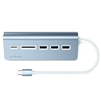 Satechi USB-C Hub (Kortlser/USB-A) Bl