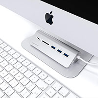 Satechi USB-C Hub (Kortlser/USB-A) Slv