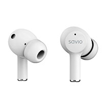 Savio ANC-101 TWS Bluetooth In-Ear Earbuds m/Case (20 timer) Hvid