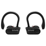 Savio TWS-03 TWS Around-Ear Bluetooth Earbuds m/Case (5 timer) Sort