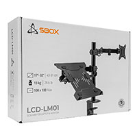 Sbox LCD-LM01-2 Bordbeslag 2 Skrme - 12kg (13-27tm)