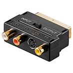 Scart adapter med switch - Guld