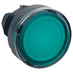 Schneider LED Lampetrykhoved (m/fjeder og retur) Grøn