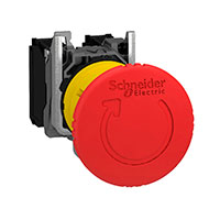 Schneider Ndstop Komplet Padde. (40mm) 2xNC - Rd