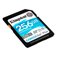 SDXC kort 256GB A2 V30 (UHS-3) Kingston Canvas Go Plus