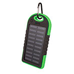 Setty Powerbank m/solcelle 5000mAh (2x USB-A) Grøn