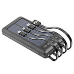 Setty Powerbank m/Solceller 10000mAh (USB-C/MicroUSB/Lightning/USB-A)
