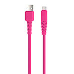 Setty USB-C Kabel 2,1A - 1,5m (USB-A/USB-C) Pink