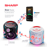Sharp PS-919(BK) TWS Bluetooth Hjttaler - 130W (14 timer)