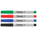 Sharpie Ultra Fine Permanent Marker (4pk) Sort/Bl/Rd/Grn
