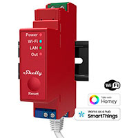 Shelly Pro 1PM Rel m/Effektmling (WiFi/Bluetooth)