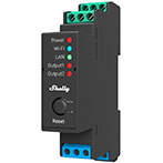 Shelly Pro 2 Relæ m/2 Faser (Bluetooth/WiFi)