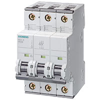 Siemens Automatsikring C 20A (400V-6kA) 3p