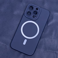Silicon Magsafe Cover til iPhone 14 Pro (6,1tm) Mrkebl