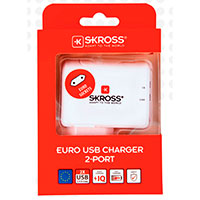Skross 3,4A Euro USB Oplader (2xUSB-A)