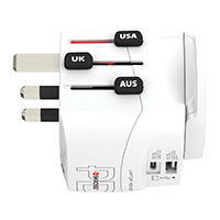 Skross AC45PD PRO Light Rejseadapter m/USB-A/USB-C (Verden)