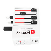 Skross AC65PD USB-C Oplader - 1,6m USB-C Kabel (USB-C/USB-A)