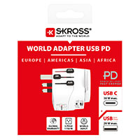 Skross Pro Light USB AC30PD Universal Rejseadapter m/USB-C/USB-A