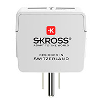 Skross Rejseadapter m/USB-A (EU/US)