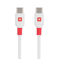 Skross USB-C Kabel 0,15m (USB-C/USB-C) Hvid/Rd