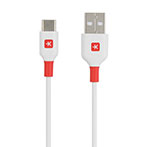 Skross USB-C Kabel 1,2m (USB-A/USB-C) Hvid/Rød