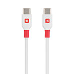 Skross USB-C Kabel 2m (USB-C/USB-C) Hvid/Rød