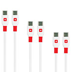 Skross USB-C Kabler Multipack 0,15/1,2/2,0m (USB-C/USB-C) Hvid/Rød
