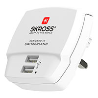 Skross USB Rejseadapter til England 20W (2x USB-A)