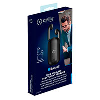 Celly Slide1 Earbuds m/LED (32 timer) Sort