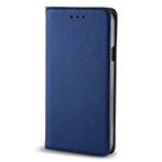 Smart Magnet Cover iPhone 15 Plus (Kunstlæder/TPU) Navy Blå