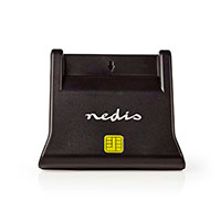 Smartcard læser - Desktop (USB 2.0) Sort - Nedis