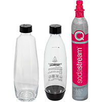 Sodastream Duo (m/glasflaske + PET flaske + kulsyre) Hvid