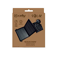 Solcelle oplader 10W (2xUSB-A) Celly Solar