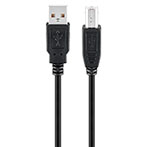 USB kabel (A han/B han) - 3m (Sort)