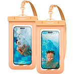 Spigen A601 Aqua Shield Vandtt Taske t/Smartphones - Apricot (2pk)