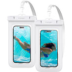 Spigen A601 Aqua Shield Vandtt Taske t/Smartphones - Hvid (2pk)