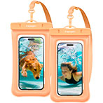 Spigen A610  Aqua Shield Vandtt Taske t/Smartphones - Apricot (2pk)