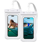 Spigen A610  Aqua Shield Vandtt Taske t/Smartphones - Hvid (2pk)