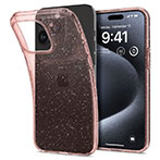 Spigen Liquid Crystal Glitter Cover t/iPhone 15 Pro (TPU) Rose Quartz