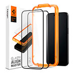 Spigen tR AlignMaster Skrmbeskyttelse m/Applikator t/iPhone 15 Pro Max (9H) Sort - 2pk