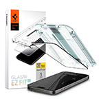 Spigen tR EZ Fit HD Skrmbeskyttelse t/iPhone 15 Pro Max (9H) Sort